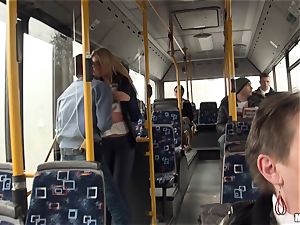 Lindsey Olsen humps her stud on a public bus